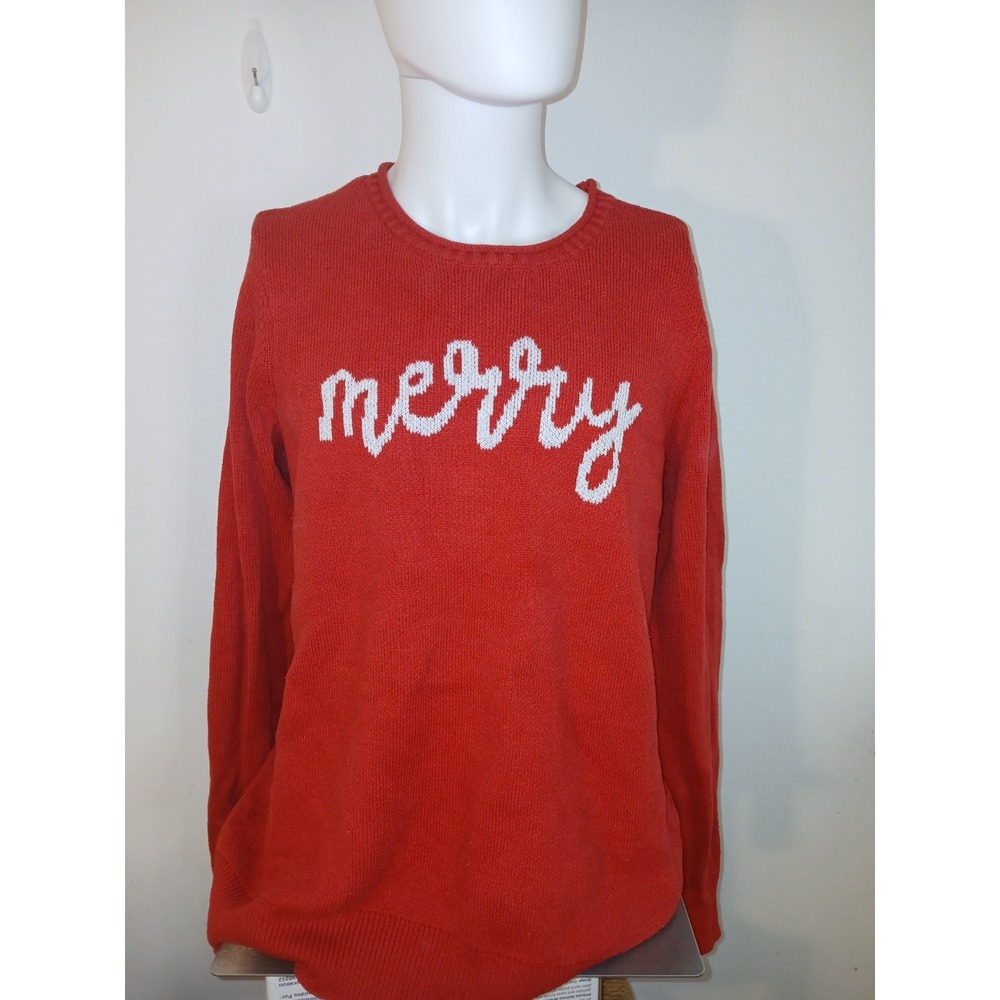 Kim Rogers Merry Sweater XXL Red Christmas Soft Long Sleeve